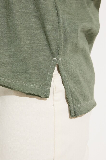 Slub Knit T-Shirt Style C1310PK. Celadon. 4