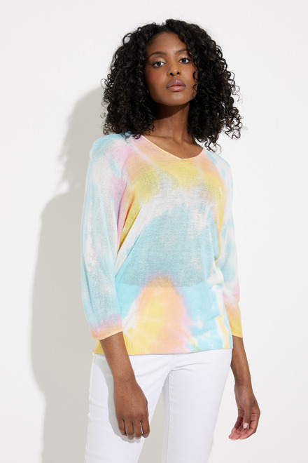 Abstract Print Dolman Sleeve Top Style C2219X. Pastel