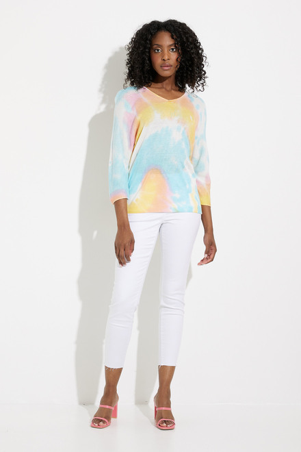 Abstract Print Dolman Sleeve Top Style C2219X. Pastel. 5
