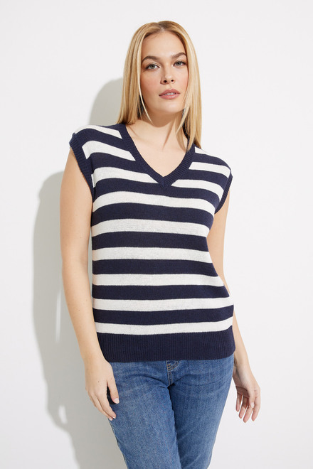 Striped Sleeveless Sweater Vest Style C2485