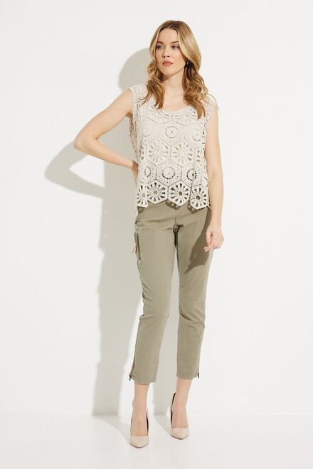 Crochet Knit Camisole Style C2496. Natural. 5