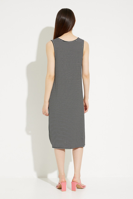 Striped Stretch Dress Style C3141. Black/ White. 3