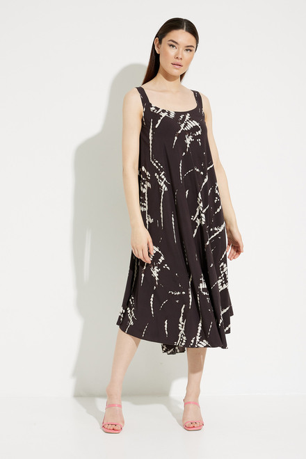 Abstract Print Dress Style C3158. Black. 4
