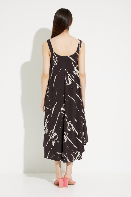Abstract Print Dress Style C3158. Black. 5