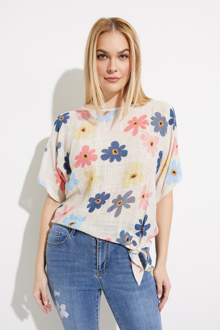 Floral Front Tie Blouse Style C4403ZD. Daisy
