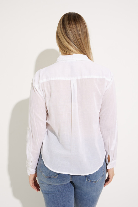 Cotton Voile Shirt Style C4460. White. 2
