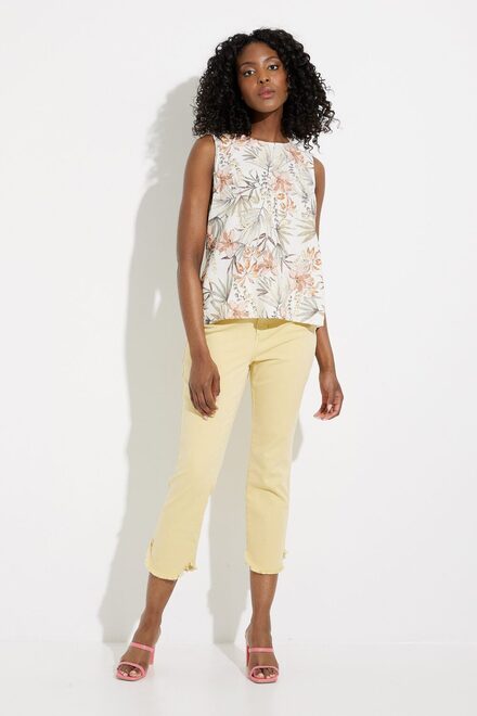 Printed Back Buttoned Linen Top Style C4472. Maui. 5