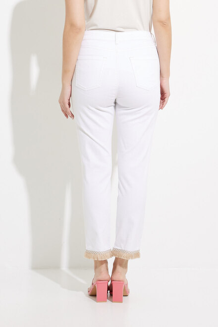 Tassel Hem Pants Style C5393. White. 5