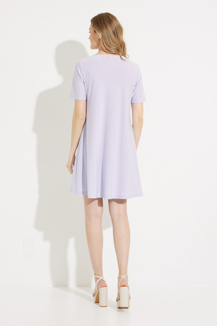 Short Sleeve T-Shirt Dress Style 2895S-1. Lavender . 2