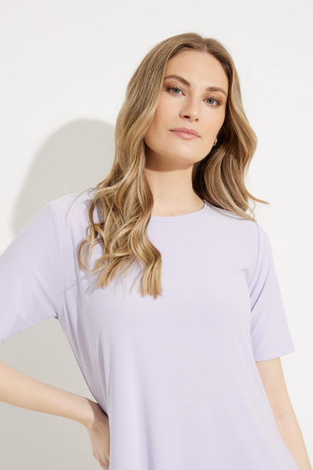 Short Sleeve T-Shirt Dress Style 2895S-1. Lavender . 3