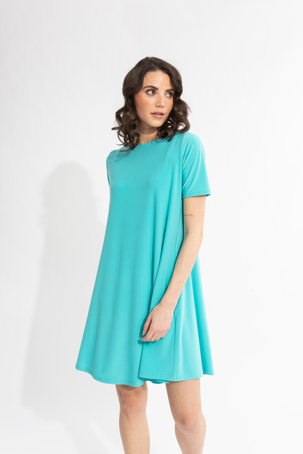 Short Sleeve T-Shirt Dress Style 2895S-1. Aqua. 4