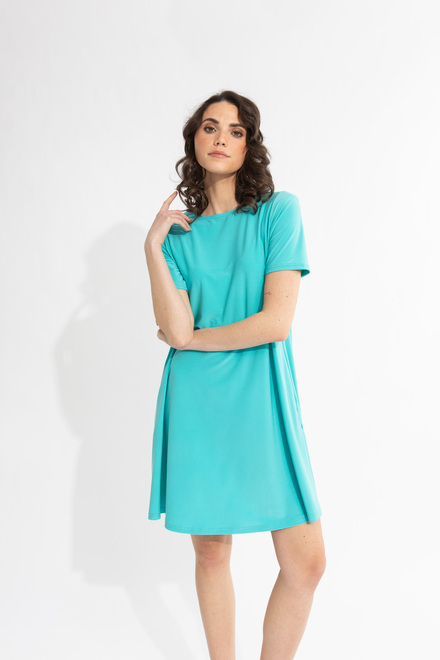 Short Sleeve T-Shirt Dress Style 2895S-1. Aqua. 5