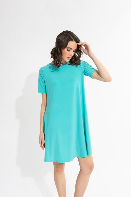 Short Sleeve T-Shirt Dress Style 2895S-1. Aqua. 3