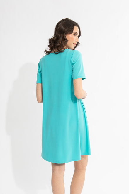 Short Sleeve T-Shirt Dress Style 2895S-1. Aqua. 2