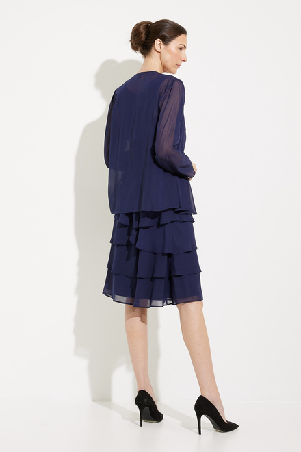 Sequin Appliqu&eacute; Dress with Jacket Style 11069 . Saphire. 2