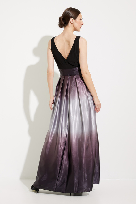 Ombr&eacute; Satin Dress Style 119435M. Black/silver. 2