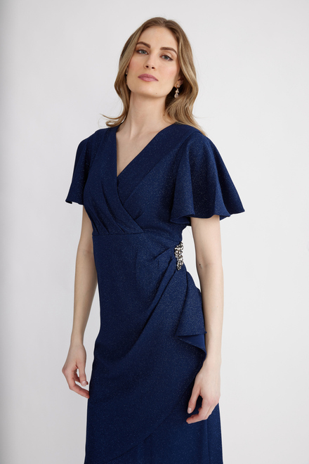 Ruched Sheath Dress Style 9127166. Navy. 4