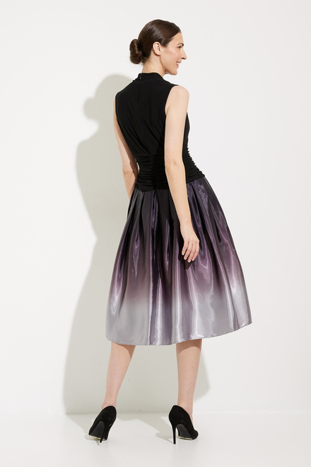Printed Organza Skirt Dress Style 9151108. Black/silver. 2