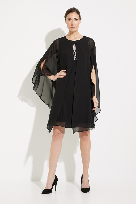 Beaded Capelet Dress Style SL112806. Black. 5