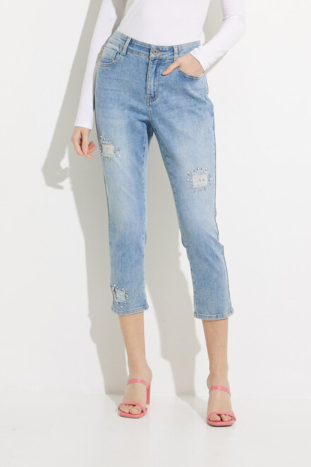 Embellished Distressed Jeans Style 601-03