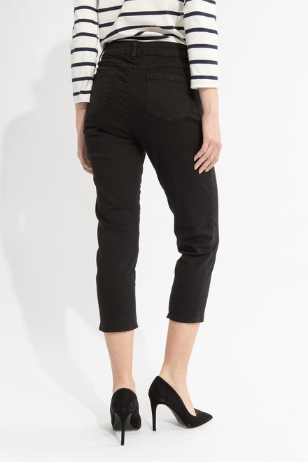 Stretch Blend Cropped Pants Style 601-09. Black. 2