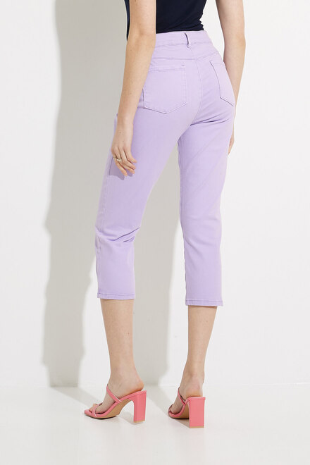 Stretch Blend Cropped Pants Style 601-09. Lavender . 2