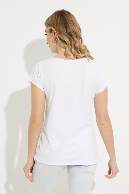 Graphic Front T-Shirt Style 602-08. White. 2