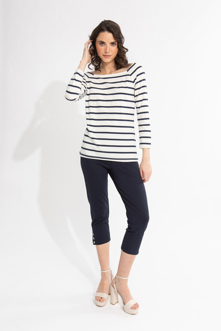 Striped Lace-Up Top Style 606-15. Navy/white. 5