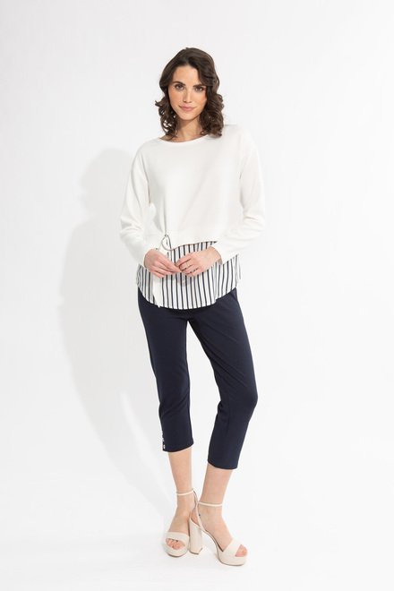 Double-Layer Top Style 606-17. Ivory/stripe. 4