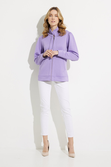 Mock Neck Zip-Up Sweater Style 611-01. Lavender . 5