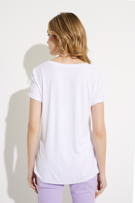 Graphic Front T-Shirt Style 611-02. White. 2