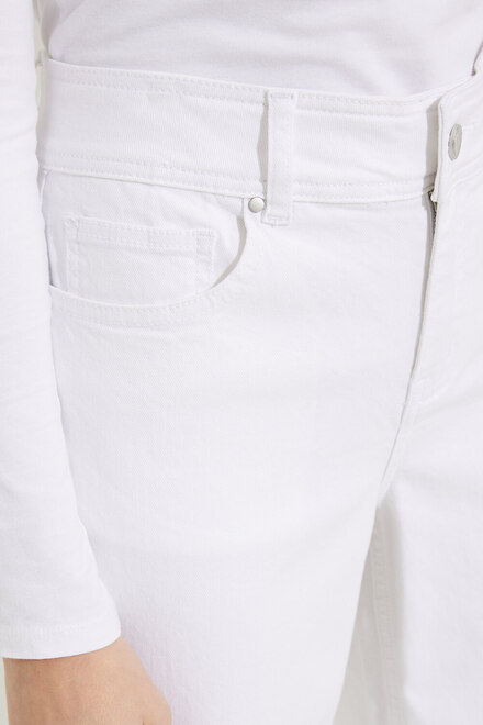 Stretch Wide Leg Pants Style 611-06. White. 3