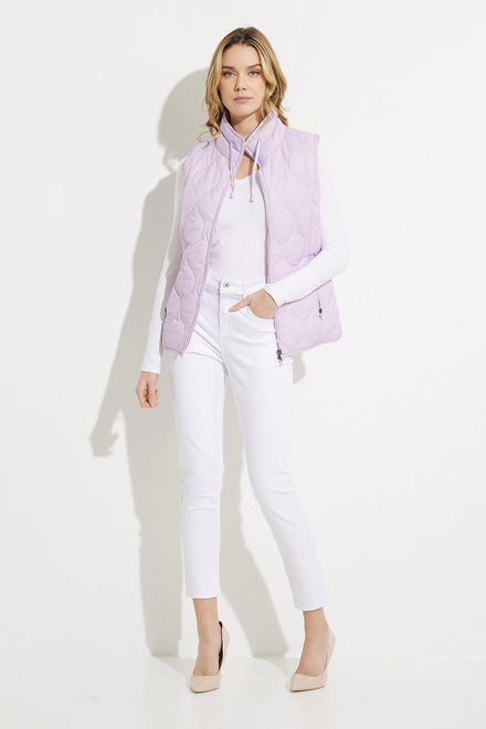 Zip Front Quilted Vest Style 611-10. Lavender . 5