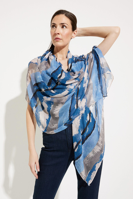Abstract Print Scarf P23134. Multi. 3