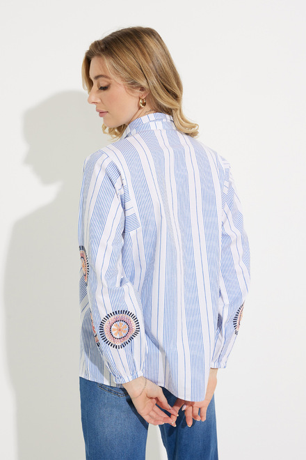 Embroidered Skies Shirt Style S231638. Blue Multi. 2
