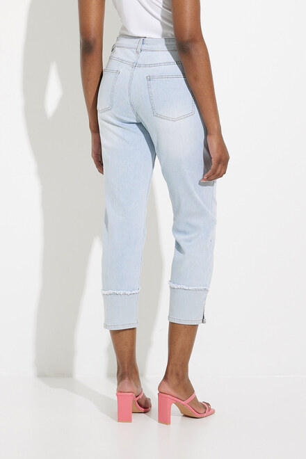 Cropped &amp; Cuffed Pants Style C5336. Bleach Blue. 2