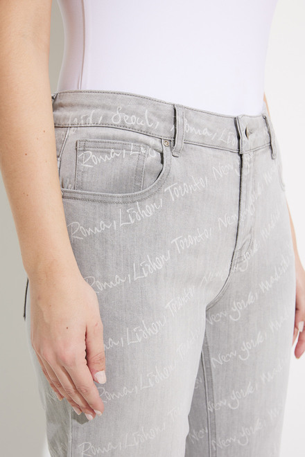 Highwaisted With Printed Artwork Pant C5340R. Soft Grey