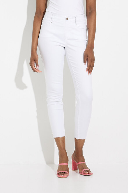 Pantalon skinny à la cheville Style C5392. Blanc