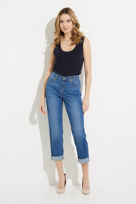 Mid Rise Girlfriend Jeans Style ALL1880. Blue. 5
