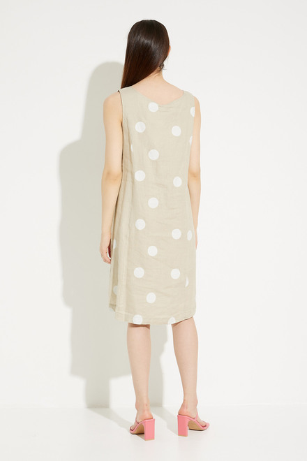 Printed Linen Dress Style C3154. Greige. 2