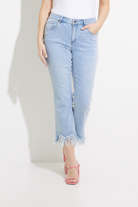 Feathered Hem Twill Jeans Style C5277RR
