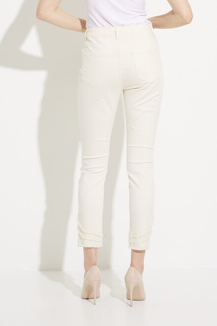 Frayed Hem Twill Pants Style C5273Z. Natural. 2