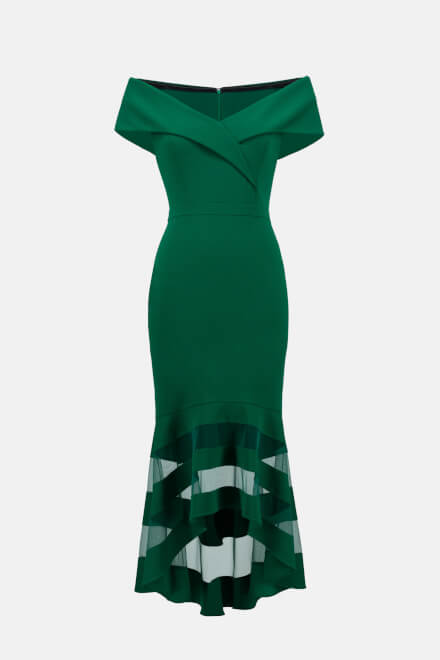 Off-Shoulder Dress Style 223743TT. True Emerald. 6
