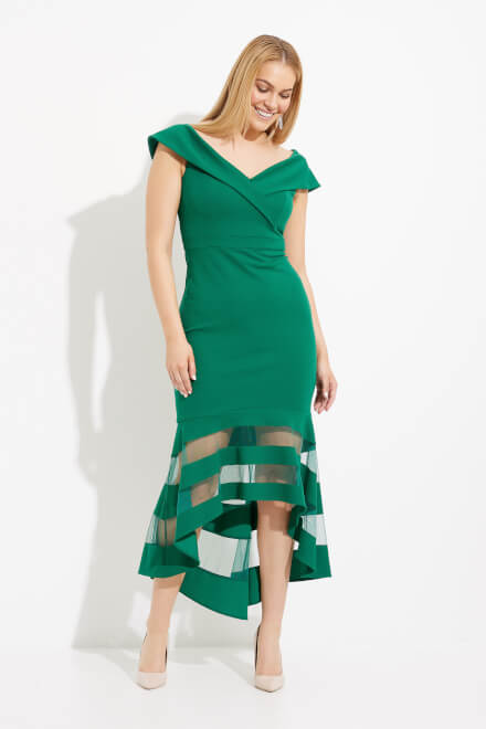 Off-Shoulder Dress Style 223743TT. True Emerald. 5