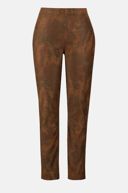 Clean Front Printed Pants Style 233000. Brown/multi. 6