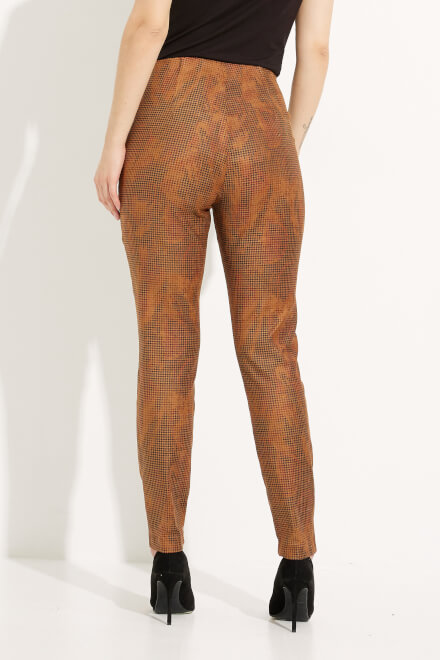 Clean Front Printed Pants Style 233000. Brown/multi. 2