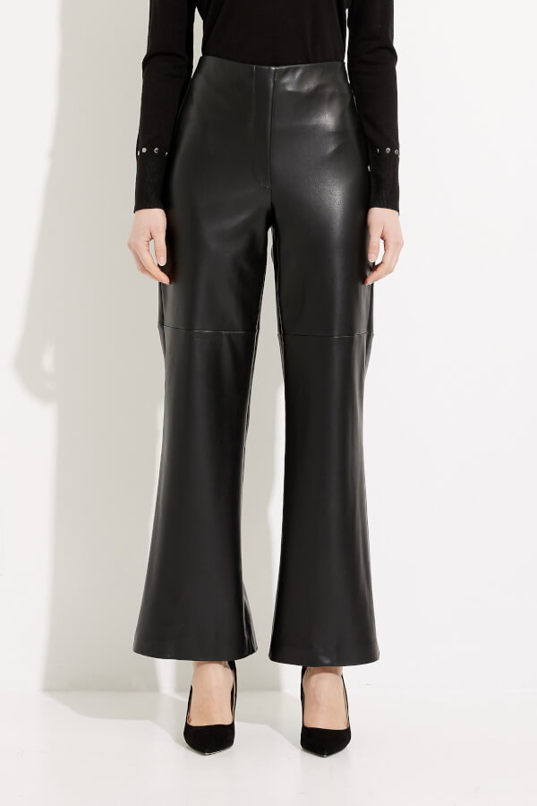 Flared Leg Faux Leather Pants Style 233011