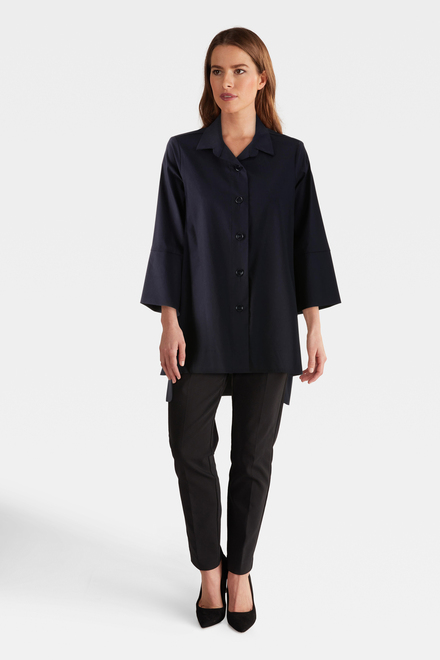 Bell Sleeve Blouse Style 233029. Midnight Blue. 4