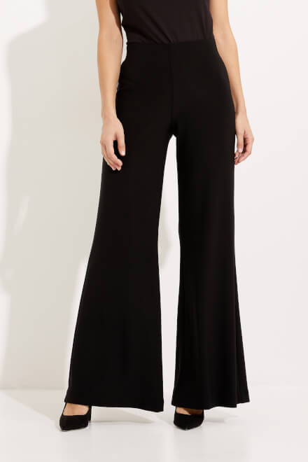 Clean Front Flared Leg Pants Style 233032. Black. 2