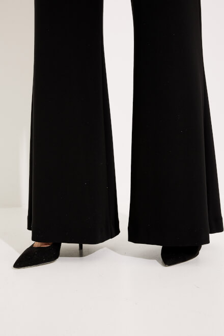 Clean Front Flared Leg Pants Style 233032. Black. 5